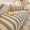 Cotton Linen Stripe Anti-scratch Furniture Protector Couch Cover