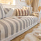 Cotton Linen Stripe Anti-scratch Furniture Protector Couch Cover
