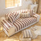 Cotton Linen Stripe Anti-scratch Furniture Protector Couch Cover