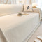 Cream Chenille Textured Pet-Friendly Anti-Scratch Throw Couch Cover