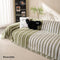 Decorative Stripe Tassel Chenille Throw Couch Cover