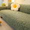 Floral Jacquard Fleece for Warmth Couch Cover