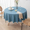 Minimalist Linen Waterproof and Oil-Resistant Easy-Care Round Tablecloth