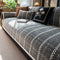 Elegant Checkered Jacquard Chenille All-Season Sofa Protector Couch Cover