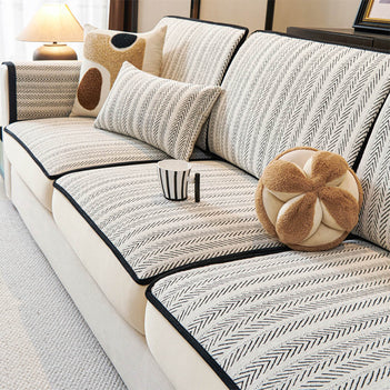 Classic Retro Stretch Chenille Couch Cover – Full Protection with Elegant Design