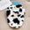 Fluffy Cow Print Dog Sweater - Cozy and Trendy Winter Wear