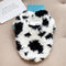 Fluffy Cow Print Dog Sweater - Cozy and Trendy Winter Wear