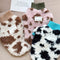Fluffy Cow Print Dog Sweater - Cozy and Trendy Winter Wear