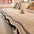 Non-Slip Herringbone Chenille Couch Cover with Wavy Edges