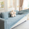 All-Seasons Polar Fleece Elastic Full Wrap Anti-Scratch Couch Cover