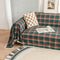 Festive Plaid Color Block Sofa Decoration Couch Cover