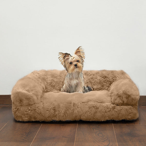 Fluffy Plush Thickened Cozy Pet Calming Bed Dog Cat Sofa Bed