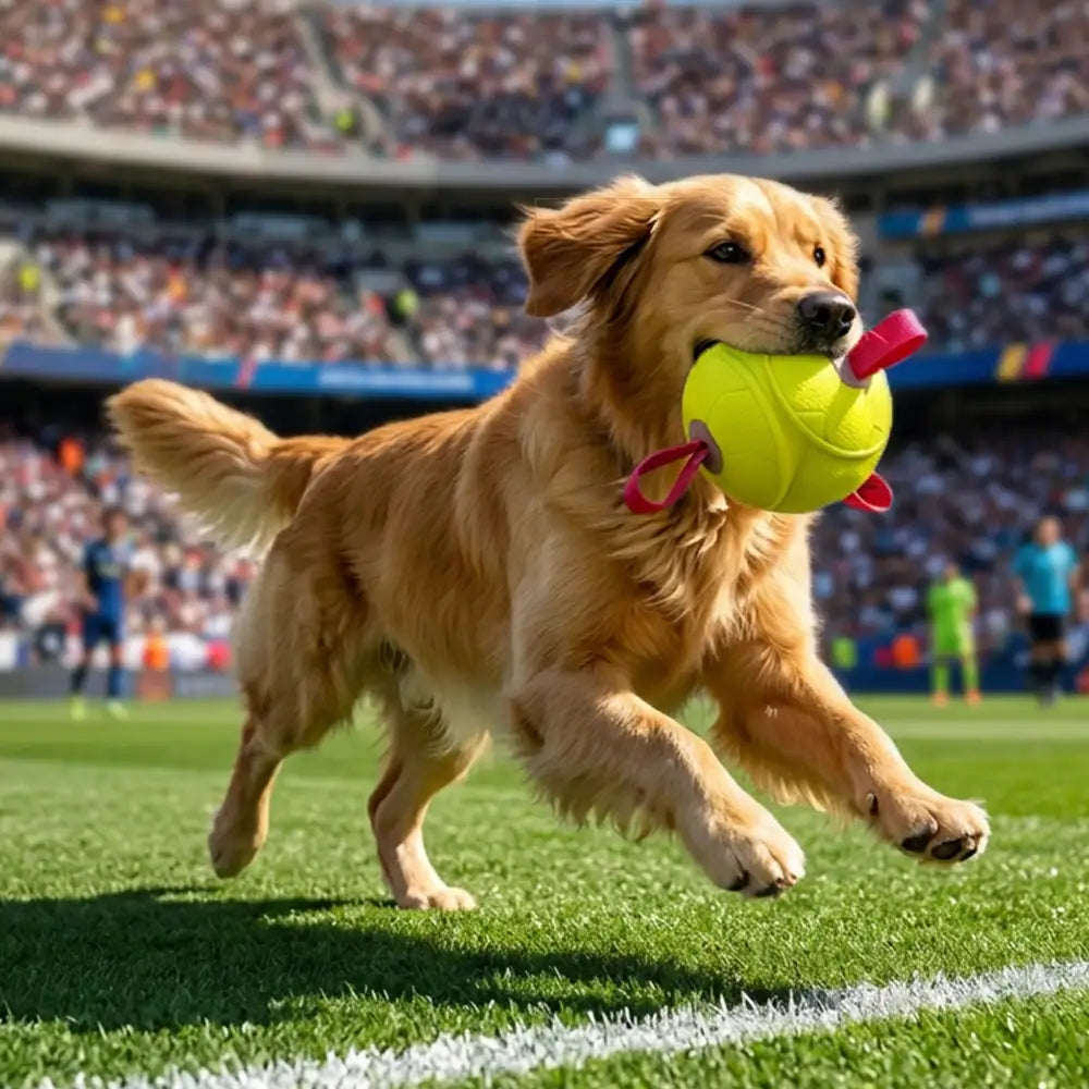 Football Floating Dog Toy with Straps
