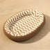 Geometric Wave Pattern Faux Leather Warm Removable And Washable Dog Bed