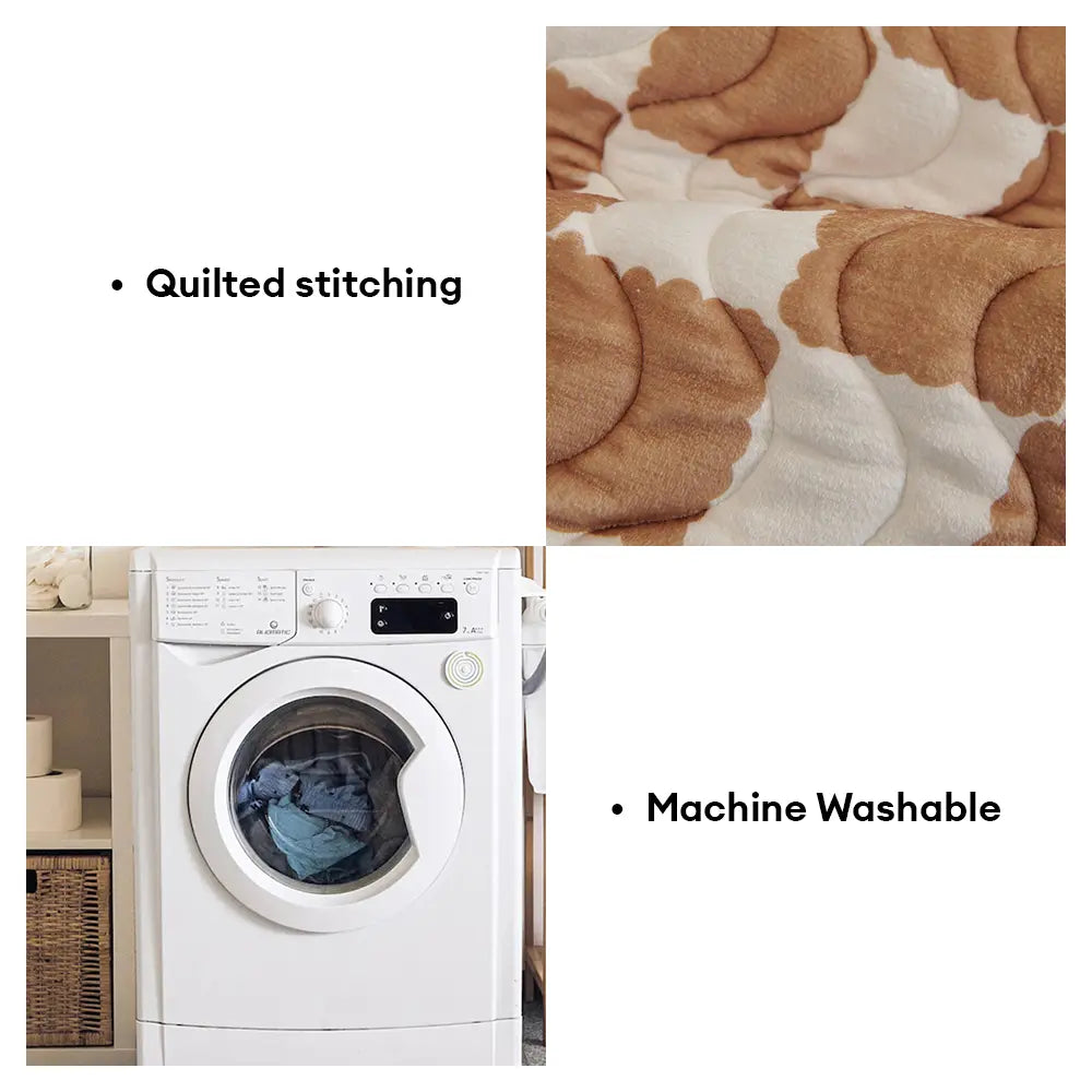 Checkered Velvet Sofa Pad Anti-Slip Quilted Couch Cover