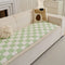 Checkered Velvet Sofa Pad Anti-Slip Quilted Couch Cover