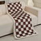 Checkered Velvet Sofa Pad Anti-Slip Quilted Couch Cover
