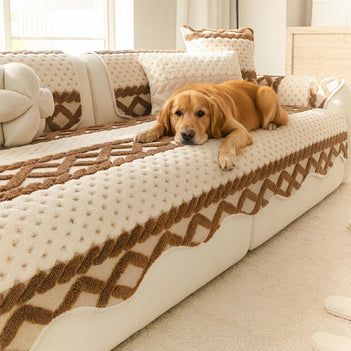 Cookie Comfortable Plush Skin-Friendly Non-Slip Couch Cover