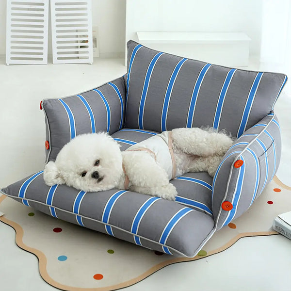 Cotton Comfort Calming Bed Dog Sofa Bed