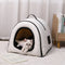 Cozy Enclosed Water-Repellent Washable Cat Cave Deep Sleep Dog Bed
