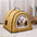 Cozy Enclosed Water-Repellent Washable Cat Cave Deep Sleep Dog Bed