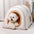 Cozy Enclosed Water-Repellent Washable Cat Cave Deep Sleep Dog Bed