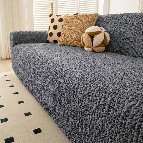 Cream Style Seersucker Breathable Stretchy Full-Coverage Armchair Couch Cover