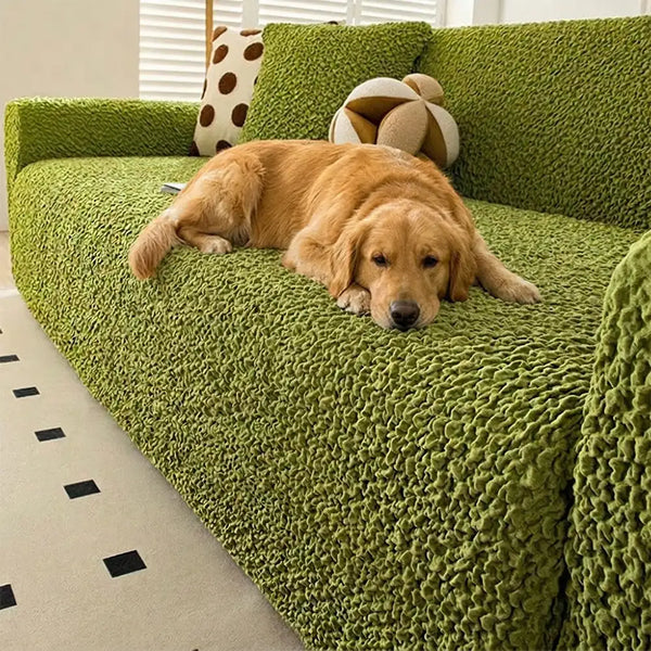 Cream Style Seersucker Breathable Stretchy Full-Coverage Armchair Couch Cover
