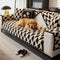 Diamond-Pattern Plush Couch Cover