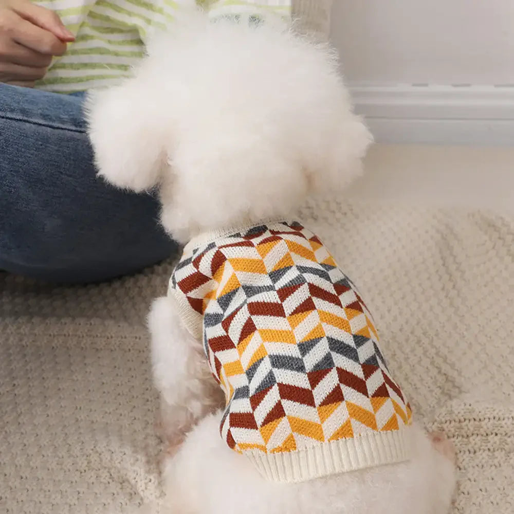 Diamond Striped Dachshund Dog Sweater