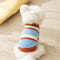 Faux Wool Color-Block Dog Sweater with Striped Collar for Dachshunds