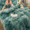 Gradient Fashion Long Plush Warm Bed Sheet Set