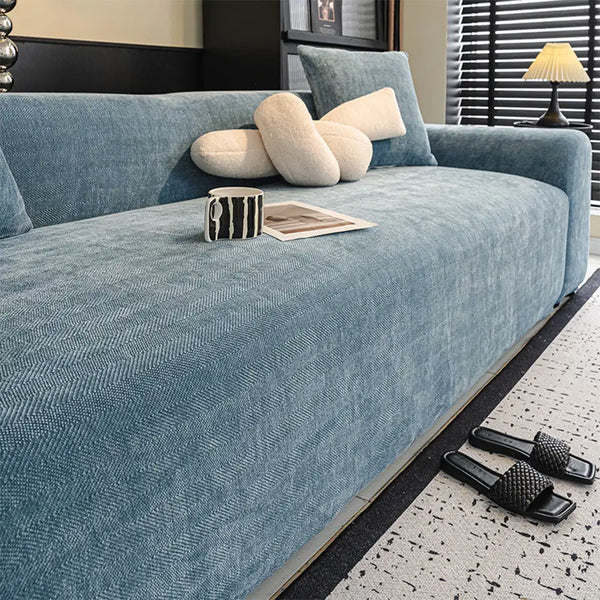 Herringbone Full Coverage Comfortable Scratch-Resistant ArmChair Sofa Protection Couch Cover