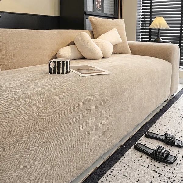Herringbone Full Coverage Comfortable Scratch-Resistant ArmChair Sofa Protection Couch Cover