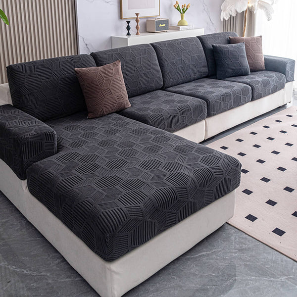 Honeycomb Pattern Water-resistant Stretch Full-Cover Magic Outdoor Couch Cover