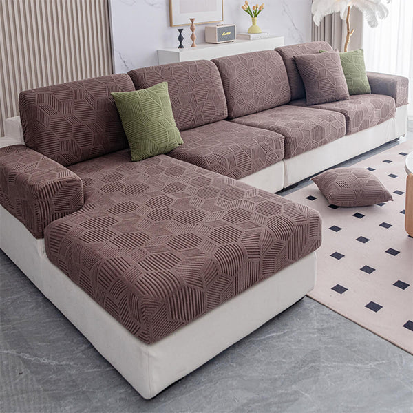 Honeycomb Pattern Water-resistant Stretch Full-Cover Magic Outdoor Couch Cover