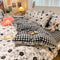 Fashion Floral Print Milk Velvet Comfort Anti-Static Bed Sheet Set