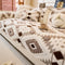 Modern Geometric Thick Plush Anti-Scratch Non-Slip Couch Cover