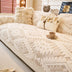 Modern Geometric Thick Plush Anti-Scratch Non-Slip Couch Cover
