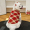 Plaid Comfortable Warm Plush Dog Sweater Suitable For All Breeds of Dogs
