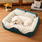 Plush Contrast Jacquard Neck Support Fashion Pet Bed