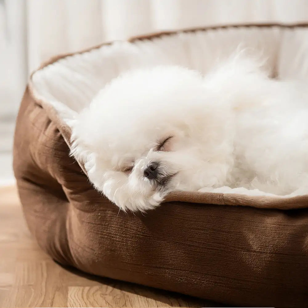 Plush Warm Comfortable Round Deep Sleep Dog Bed