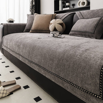 Simple Modern Jacquard High-Weight Non-Slip Chenille Couch Cover