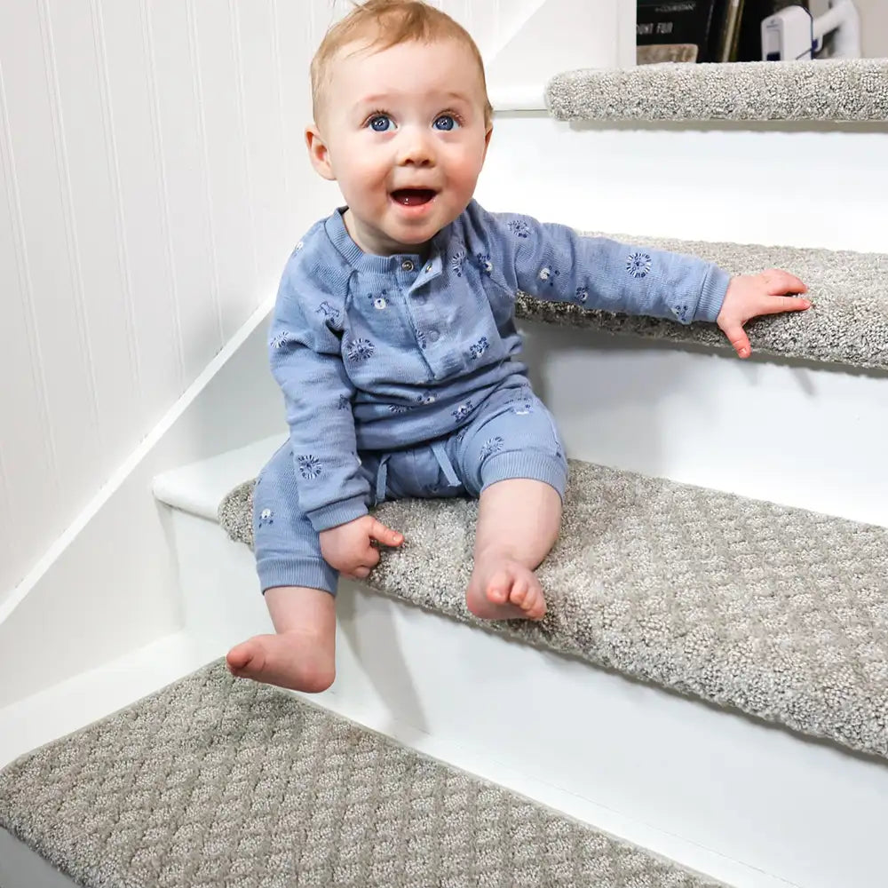 Soft Plush Indoor Stair Protectors Pet Friendly Tape Free Carpet Stair Treads