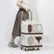 Travel Carrier Double-Layer Foldable Cat Bag with Detachable Trolley