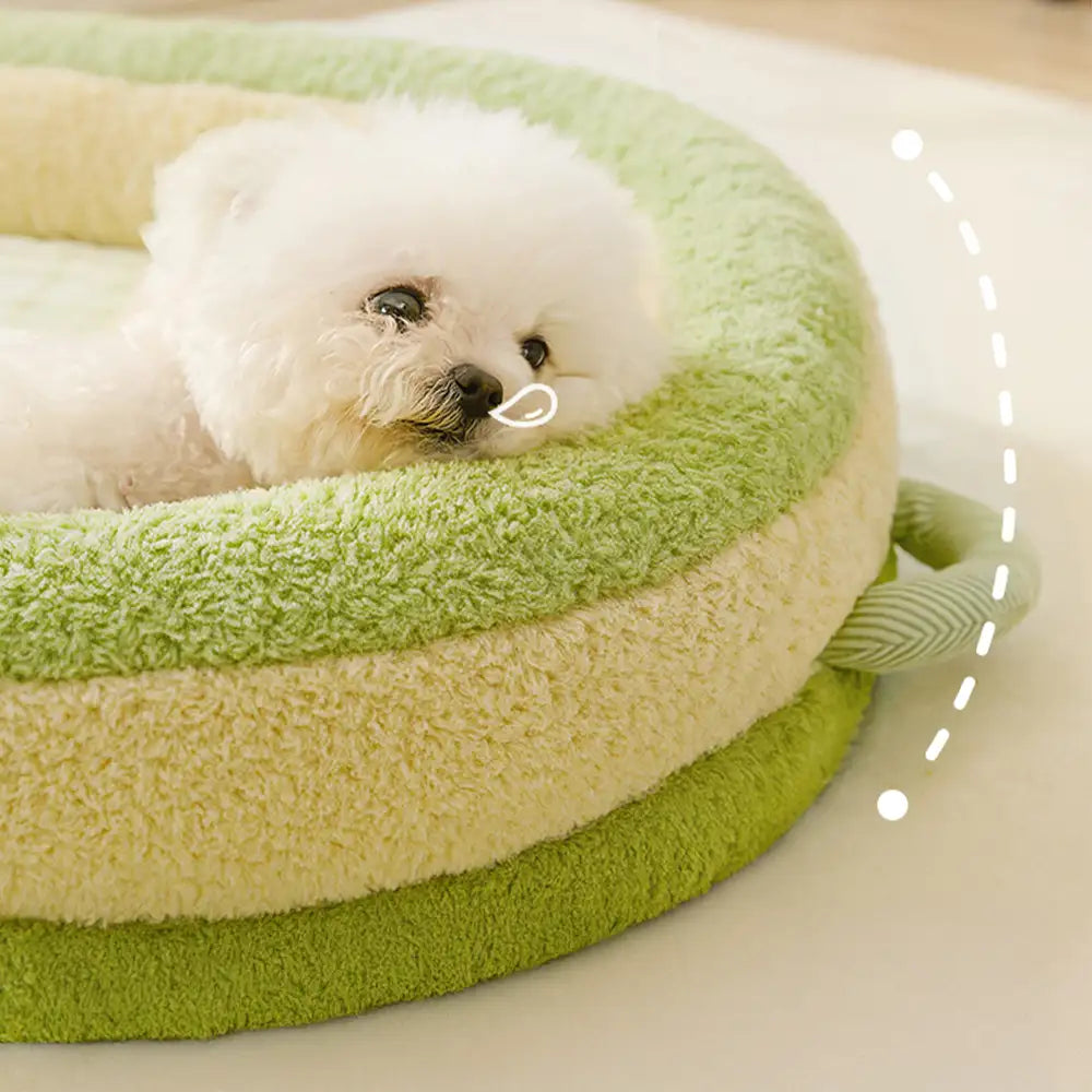 Vintage Plaid Spine Protection Large Dog Bed Pillow Dog Bed