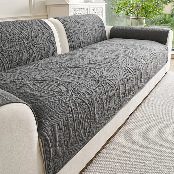 Water-Repellent Brushed Fabric All-Season Breathable Non-Slip Outdoor Couch Cover