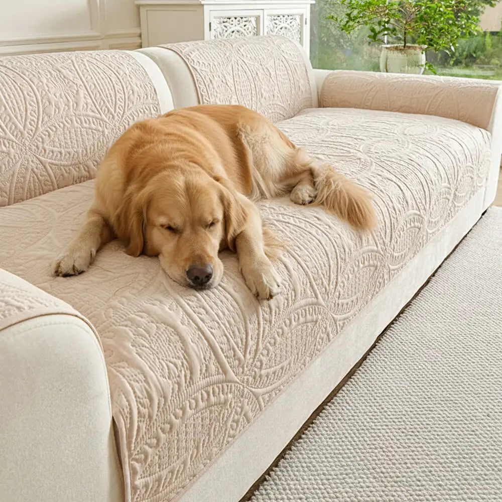 Water-Repellent Brushed Fabric All-Season Breathable Non-Slip Outdoor Couch Cover