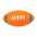Rugby Dog Chew Toy with Squeaky