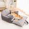 Bear Ears Pet Car Safety Bed Dog Car Seat Bed - FUNNYFUZZY